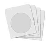 20 White Paper CD DVD Covers Sleeves Case Wallet with Windows & Flap