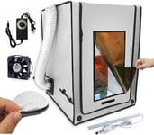 Boîtier d'imprimante 3D multifonction avec filtre à 3 couches - Ventilation - Résine - Pour imprimante 3D - Élimine les odeurs - Anti-poussière - Isolation du bruit - Pour Ender 3 v3 SE/KE, Ender 3