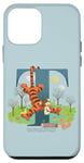 Coque pour iPhone 12 mini Disney Monogramme Winnie l'ourson Lettre T pour Tigrou