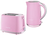 Russell Hobbs Eden Raspberry Pink Kettle & 2 Slice Toaster Matching Set