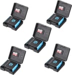 Pack De 5 Boîtes De Rangement Protectrices en Plastique Compatibles avec Les Batteries des Caméras Gopro 9/10 Hero ; Organisateur Multifonctionnel De L'étui À Batterie avec Fente pour Carte Mémoire