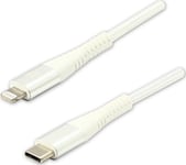 Usb Cable Usb Cable (2.0), Usb C M - Apple Lightning C94 M, 1M, Mfi Certificate, 5V/3A, White, Logo, Box, Nylon Braid, Aluminum Cover With