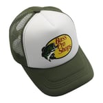 Bass Pro Shop Outdoor Hat Trucker Mesh Cap - Herr och Dam En Storlek Passar Alla Snapback Stängning - Perfekt för Jakt & Fiske-Perfet Army green 0