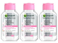3 x Garnier SkinActive Micellar Cleansing Make-Up Remover Water Sensitive Skin