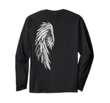 One Winged Angel Gothic Fantasy Gamer Back Print Long Sleeve T-Shirt