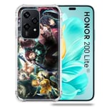 Cokitec Coque Renforcée pour Honor 200 Lite 5G Manga Demon Slayer Groupe