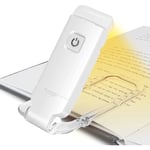 Lampe de Lecture usb Liseuses led Rechargeable avec Lampe de lecture pour lire au lit Pince 3 Niveaux Luminosité Réglable Pliable mini clip lampe