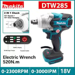 Makita DTW285 520N.M 18V Impact Electric Cordless Brushless Wrench Rechargeable