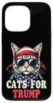 Coque pour iPhone 13 Pro Cats For Trump Funny Pets For Trump Drapeau USA