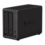 8TB Synology DiskStation DS723+ Desktop NAS Unit, 2x 4TB HDD, 2GB DDR4, 2x GbE,