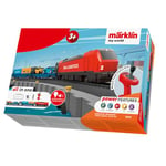 Märklin My World Pack de démarrage Logistique Portuaire - Train de Marchandises électrique H0 (55 cm) en kit avec 26 pièces - Modélisme ferroviaire avec télécommande pour Enfants à partir de 3 Ans