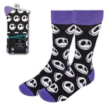 A NIGHTMARE BEFORE CHRISTMAS JACK TILED SKULL ALL OVER DESIGN PAIR MENS SOCKS