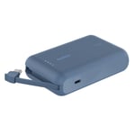 Belkin Batterie externe 10K 20W avec câble USB-C intégré - Bleu