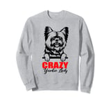 Cute Yorkie Mom Puppy Dog Womens Yorkshire Terrier Sweatshirt