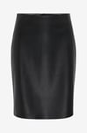 Only - Kjol onlOlive Faux Leather Skirt - Svart