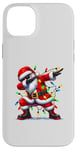 Coque pour iPhone 14 Plus Costume de Père Noël amusant avec lumière de Noël