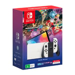 Nintendo Switch OLED Model White Mario Kart 8 Deluxe + NSO 12 Months Hardware Bundle