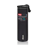 décor Tasse à café isotherme en acier inoxydable, voyage pour boissons chaudes et froides, 450 ml, noir