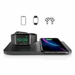 Seneo 2in1 Wireless Fast Qi Charger Pad Stand 7.5w For Apple Watch Iwatch Iphone