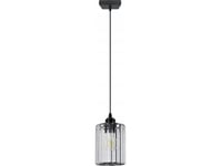 Lampa Wisząca Italux Elem Modena 6782/1 Bl Lampa Wisząca Zwis 1X60w E27 Czarna/Transparentna