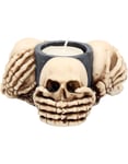 Hear No Evil See No Evil - Skjelett Telysholder 11 cm