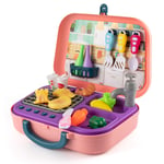 DUTUI Ensemble De Jouets De Cuisine pour Enfants, Jouet De Cuisine De Simulation, Jouet De Cuisine Barbecue, Cadeau d'anniversaire pour Garçons Et Filles