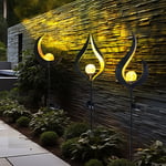 3er Set Solaire LED Lumières Extérieur Jardin Véranda Éclairage Fiche Flammes