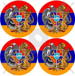 Arménie Arménien 50 mm (5,1 cm) bumper-helmet en vinyle autocollants, Stickers x4