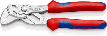 Knipex Pince-clé avec mâchoires striées chromée, avec gaines bi-matière 150 mm 86 05 150 S02