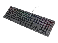 Ducky One 2 DKON1808ST - Tangentbord - bakgrundsbelyst - USB-C - tysk - tangentbrytare: CHERRY MX Blue - svart