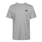 NIKE SPORTSWEAR CLUB GREY MEN'S SHORT SLEEVE T SHIRT TEE TOP CREW NECK CLASSIC