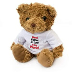 London Teddy Bears Ours en Peluche avec Inscription « Best Father in The World » - Mignon et Doux - Cadeau d'anniversaire ou de Noël