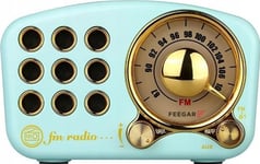 Fm Radio With Bt Feegar Retro Speaker Blue