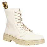 DR. MARTENS Mixte Combs Amphibians, Parchment Beige 10 Oz Canvas & Parchment Beige Milled Coated Leather, 46 EU