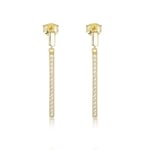 S925 Sterling hopea Fringed Stud ?rh?ngen Gold ei mitään