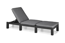 Keter Daytona Chaise Longue, Rotin, Graphite