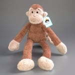 Jellycat “I Am Small Slackajack Monkey” Brown Soft Plush Beanie Toy New With Tag