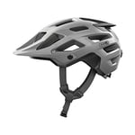 ABUS Casque MTB Moventor 2.0 - Casque de vélo confortable pour le terrain - Casque All-Mountain - pour hommes et femmes - Argent, taille M