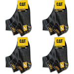 CAT Caterpillar 12 Pairs WORK SNEAKERS Sneaker Socks Socquettes de travail basse Taille Chaussettes de baskets Chaussettes de travail hommes Chaussettes d'affaires bas 39-50 (47-50, 12 Pairs Gris)