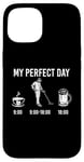 Coque pour iPhone 15 My Perfect Day Coffee Metal Detector Beer