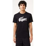 T-shirt Lacoste  Tee logo - noir blanc