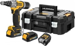 Sladdlös, Borstlös Nitare För Blindnitar 4,8-6,4 Mm, 18V Li-Ion 2X1,7Ah Gfn Powerstack Dewalt [Dcf414e2gt-Qw] Resväska