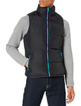 Urban Classics Men's Contrast Bubble Vest Outdoor Gilet, Multicolour (Blk/Tur 00048), Small