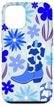 Coque pour iPhone 15 Blue Cowgirls Boot Phone Case,Cow Girls Phone Cases,Cowgirl