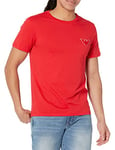 Emporio Armani Swimwear Men's Emporio Armani Sponge Eagle Crew Neck T-Shirt, Ruby red, XL