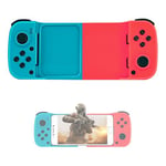 Manette de jeu mobile sans fil Bluetooth pour téléphones mobiles iOS/Android/PS3/PS4/Nintendo Switch/Switch OLED/PC - Bleu/Rouge