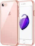 Coque Pour Iphone Se 3/2 (Modèle 2022/2020), Iphone 8 Et Iphone 7, 4,7 Pouces, Anti-Jaunissement Housse De Protection Transparente Anti-Chocs Et Anti-Rayures (Or Rose)