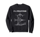 F-4 Phantom Fighter Jet Airplane Pilot Military Aircraft F4 Sweatshirt