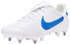 Nike Homme The Premier III SG-Pro AC Soccer Shoe, White/Signal Blue, 42 EU