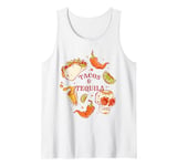 Tacos Tequila Skull Lime Fiesta Mexican Retro Art Design Tank Top